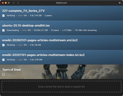 WebTorrent Desktop для Mac - скриншот 1